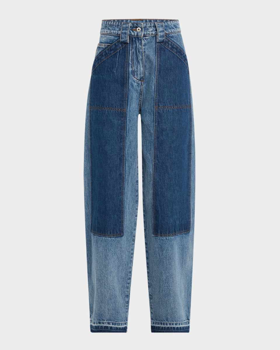 Denim Patchwork Pants